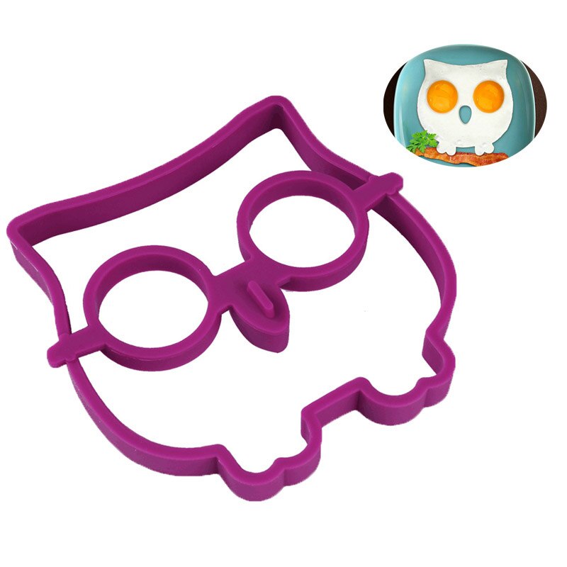 Funny Silicone Egg Rings Nonstick Omelette Egg Mold For DIY Breakfast Egg Fried Pancake Molds Rabbit Skull Kitchen Tools: Owl