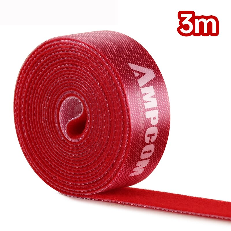 AMPCOM Klettband mit Klettverschluss, Klebebandstreifen, Nylon-Kabel-Organizer, selbstklebendes Verwaltung, wiederverwendbarer Kabelbinder für Telefonkabel: Grau