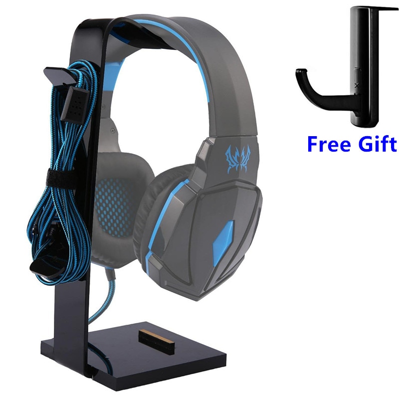 Gaming Headphone Stand Headset Houder Oortelefoon Ondersteuning Hanger Base Cradle W/Kabel Organizer Solide Basis voor Alle Hoofdtelefoon Size