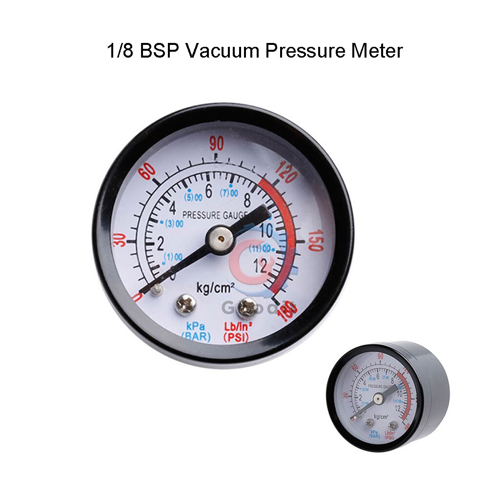 Vakuummanometer miniurtavla dubbelskala mätklocka 1/4 &quot; npt  -30hg/0ps vakuumtryckmätare 2 &quot; ratten digital display mätare: Bsp typ 3