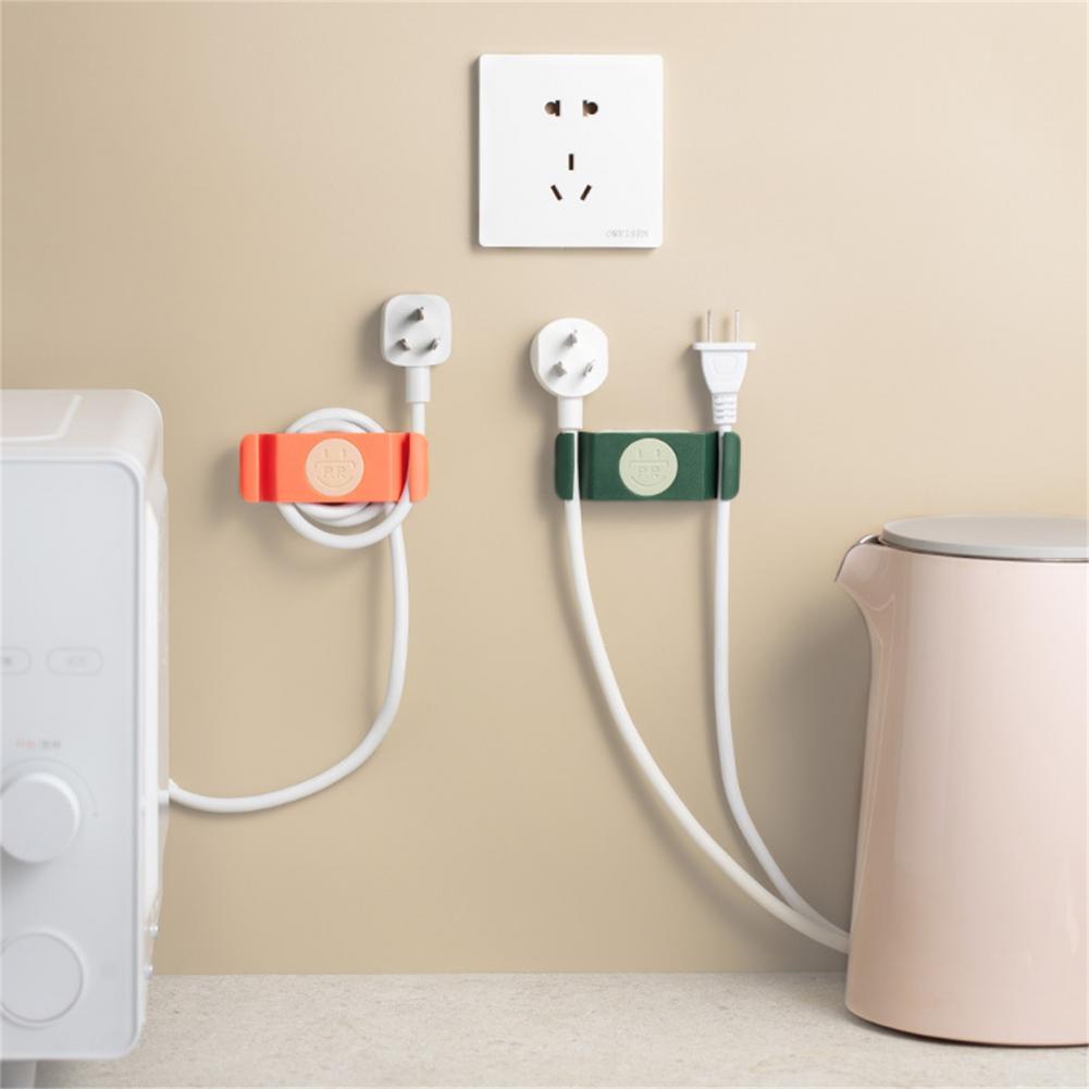 4Pcs Plug Storage Rack Wonderful Powerful Load-bearing Cable Clamp Decorative Practicability Plug Organizer