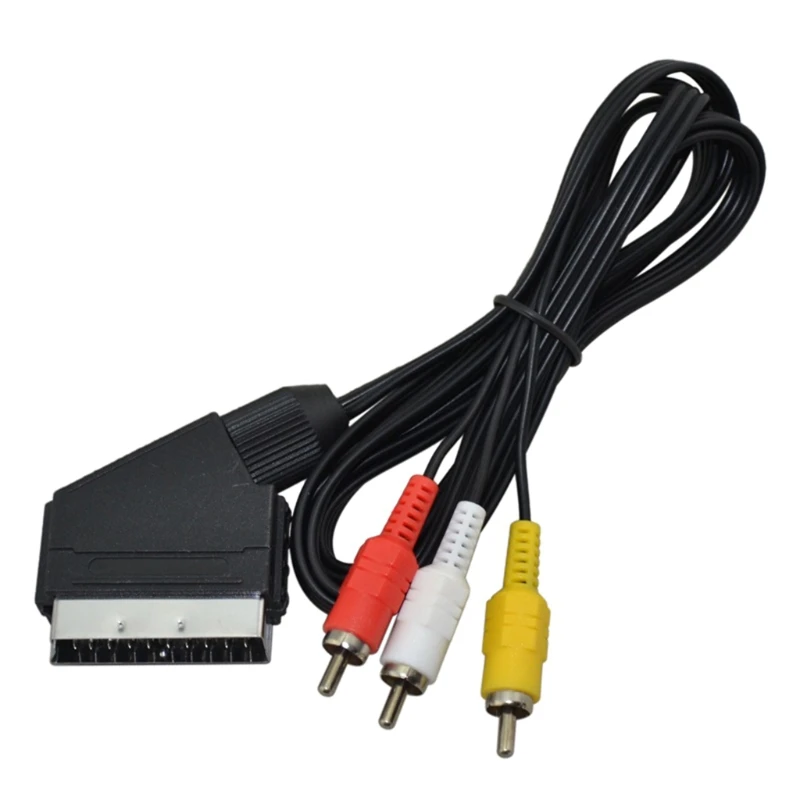 1.8m av scart audio video kabel tv kabel til nes til nes rgb scart kabel stik mærke rca video kabel til nes til fc: Default Title