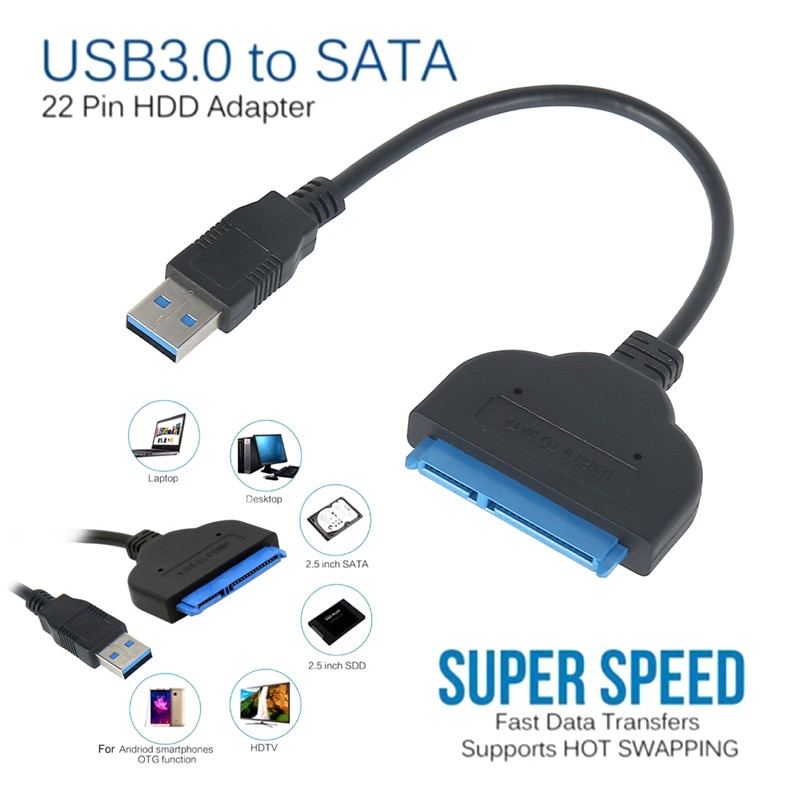 Usb Sata Cable Sata 3 To Usb 3.0 Adapter Computer Cables Connectors Usb Sata Adapter Cable Support 2.5 Inches Ssd Hdd Hard Drive