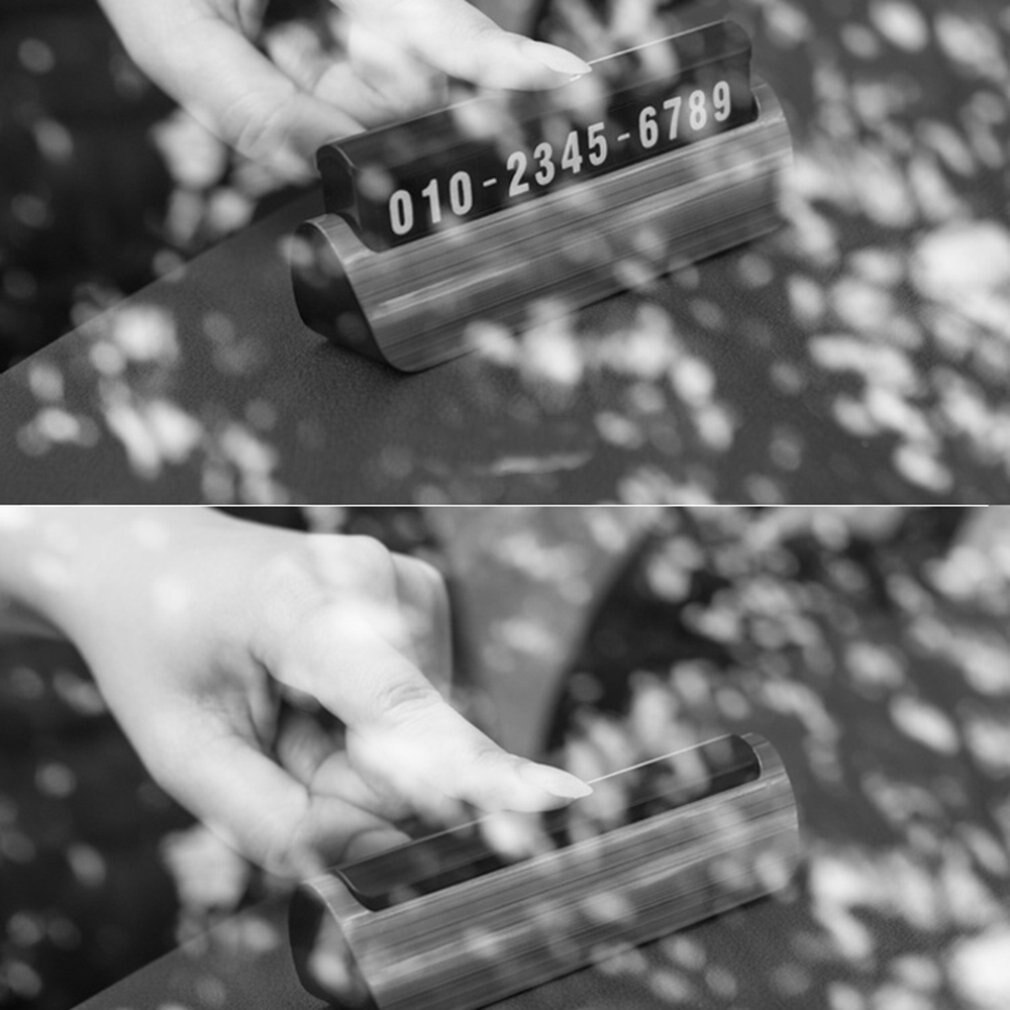 Auto Tijdelijke Parkeerkaart Telefoon Nummer Plaat Lichtgevende Parkeerkaart Sticker Universele Voor Auto 'S