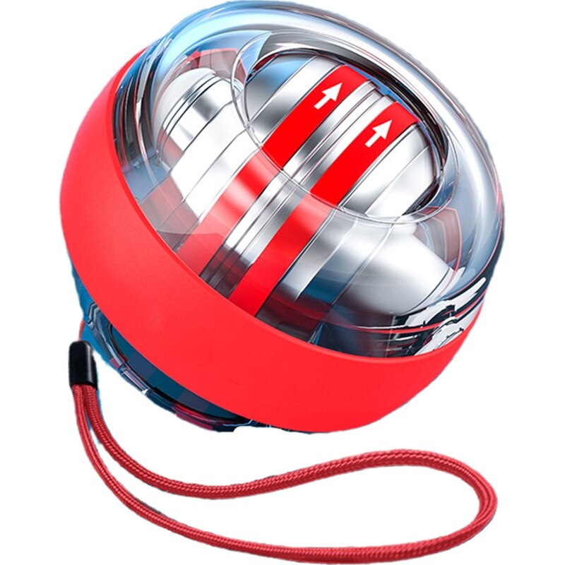 Wrist strength gyro ball, wrist enhancer and forearm exerciser R7RB: Red