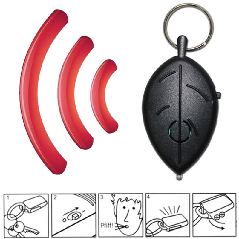 Mini anti-tabt fløjte nøgle finder bipper fjernbetjening nøgle taske pung locators alarm påmindelse  em88