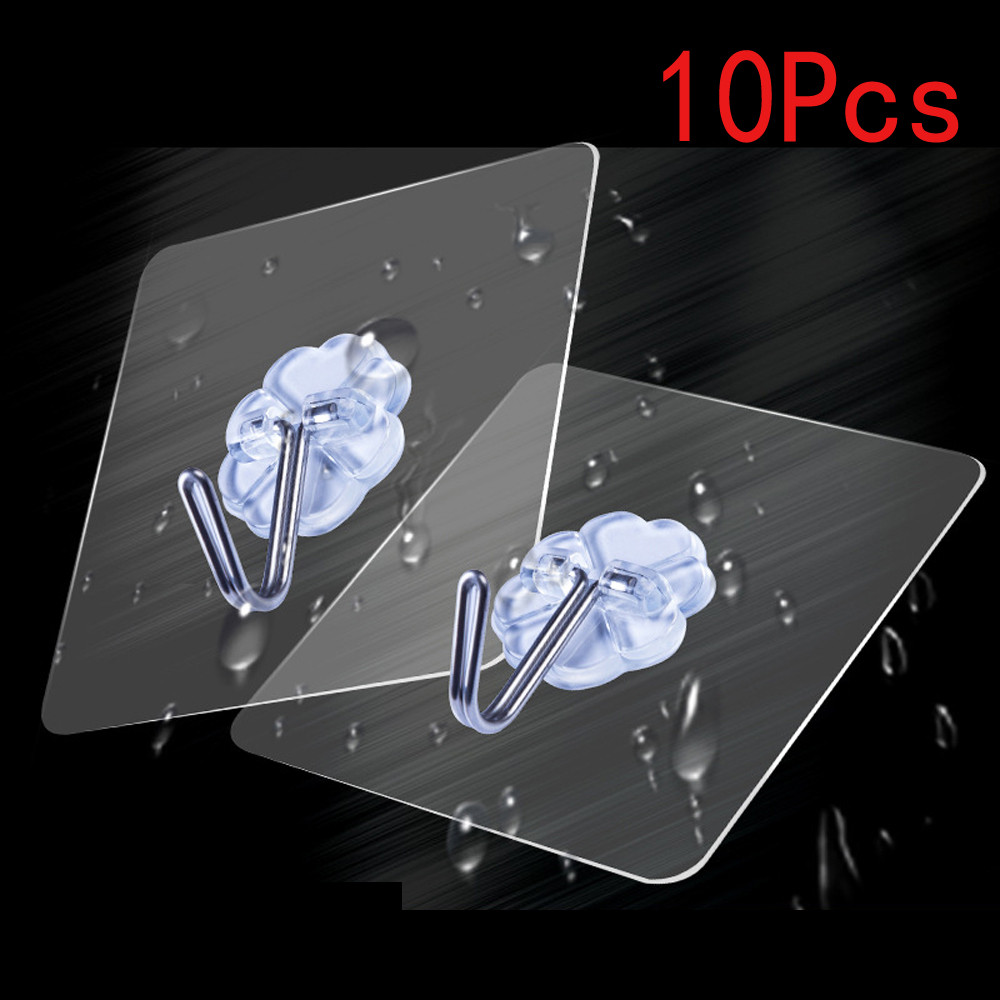 10Pc Sterke Transparante Zuignap Sucker Muurhaken Hanger Voor Keuken Bathroo Auto Tipo De Prego Casa Cozinha Посуда для Кухн
