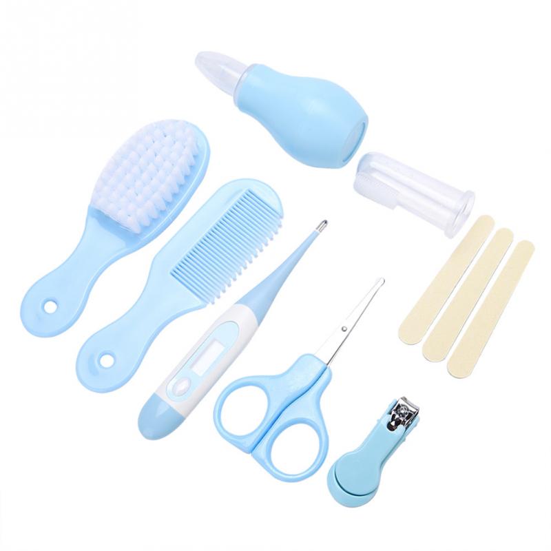 8 Teile/satz Baby Gesundheit Pflege Kit Tragbare Neugeborenen Baby Pflege Kit Nail Clipper Schere Haar Pinsel Kamm Sicherheit Pflege Set