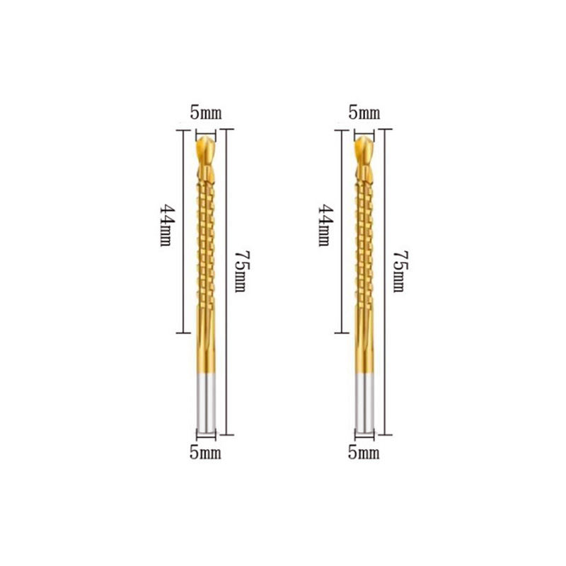 Juego de brocas helicoidales HSS, 6/2 Uds., 3-8mm, ranurado dentado, grifo de corte, sierra en espiral, sierra perforadora de madera, Metal y plástico, herramientas de taladro de titanio: Naranja