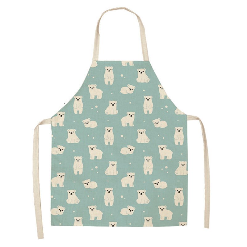 Bulldog Teckel Gedrukt Keuken Schort Voor Vrouw Mouwloos Katoenen Linnen Bib 53*65Cm Thuis Koken Bakken Schoonmaken Tool WQ0037: 2WQ-WQ0054-4