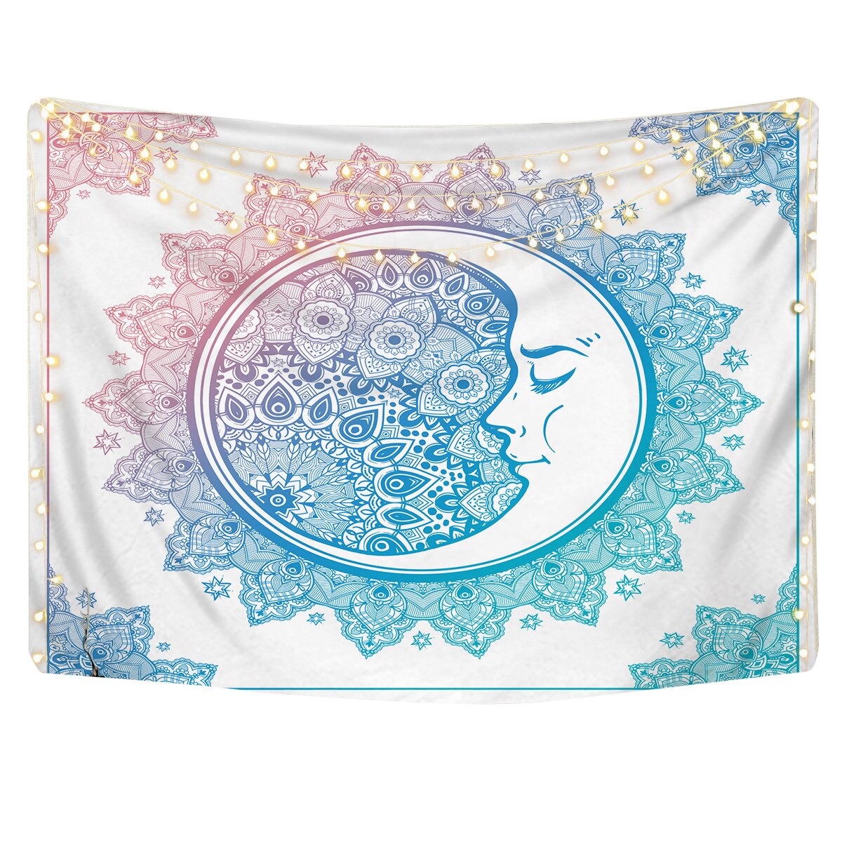 Tapestry Nordic Datura Mandala Hanging Cloth Decorative Tapestry Background Cloth Blanket Home Decor Tapestry 95x73cm: 3