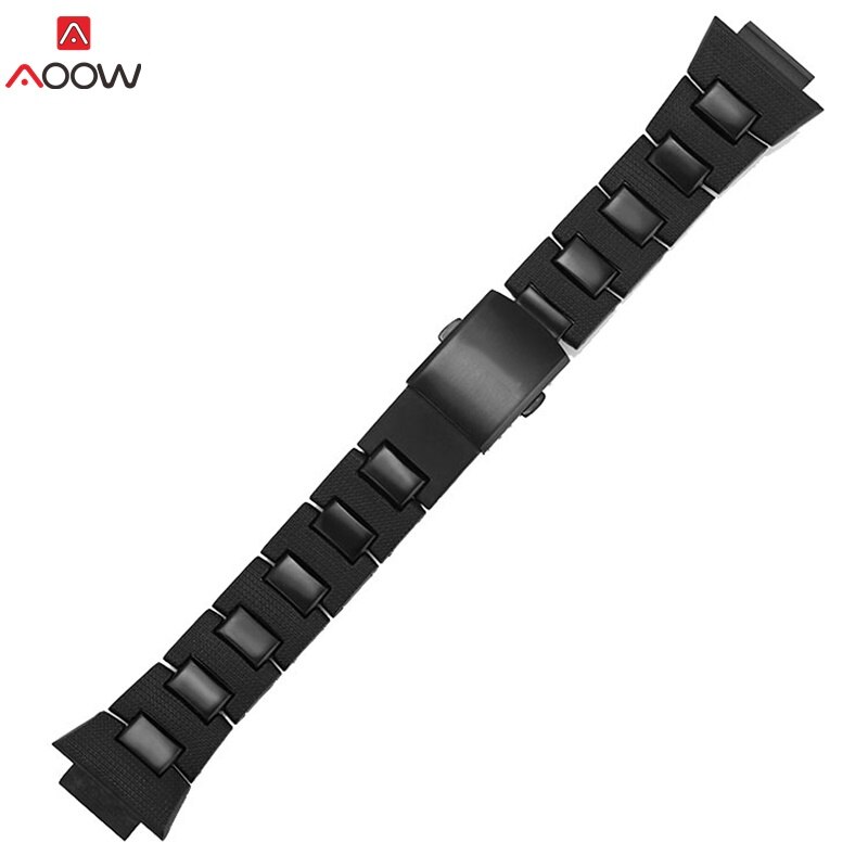 AOOW correa de reloj para Casio G-SHOCK DW5600 DW6900 GW-M5610 serie DW9600 pulsera de correa de reloj de plástico de acero inoxidable con herramientas: Default Title