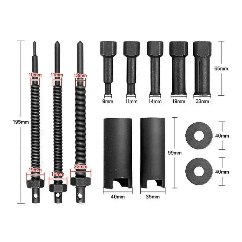 Herramienta de desmontaje de rodamientos de bicicleta, juego de extracción de rodamientos, Kit de herramientas extractoras de rodamientos de motocicleta, Accesorios de reparación de ciclismo