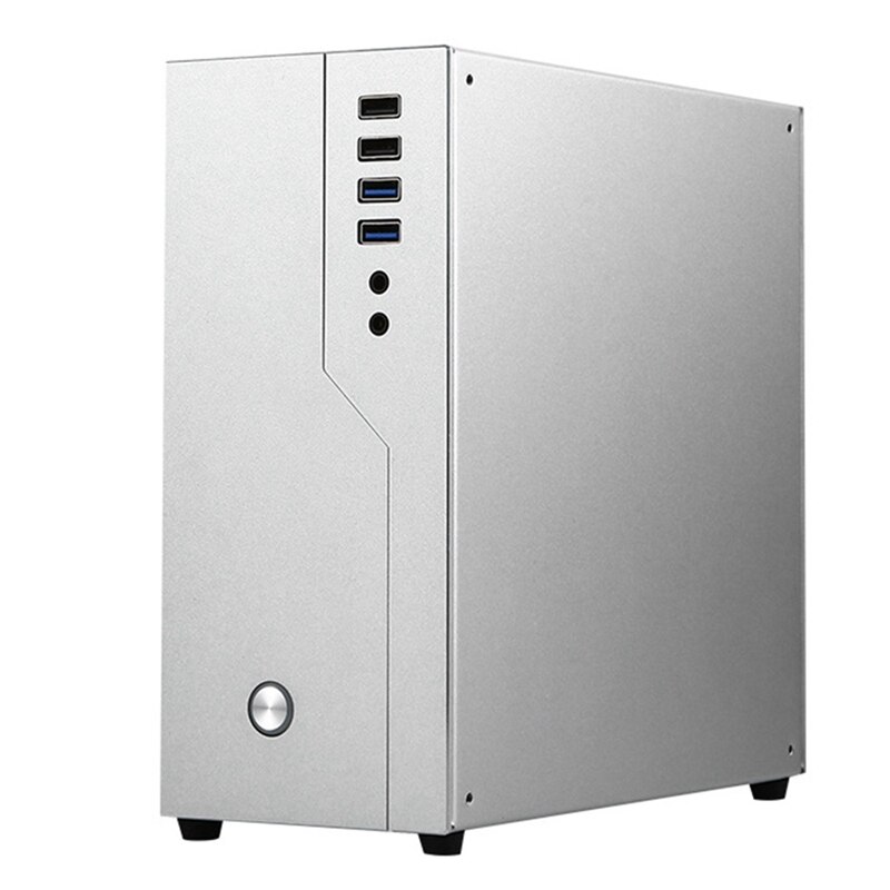 Mini ITX coque d'ordinateur tout en aluminium souple HTPC bureau simple fente PCIE étui de bureau: Default Title