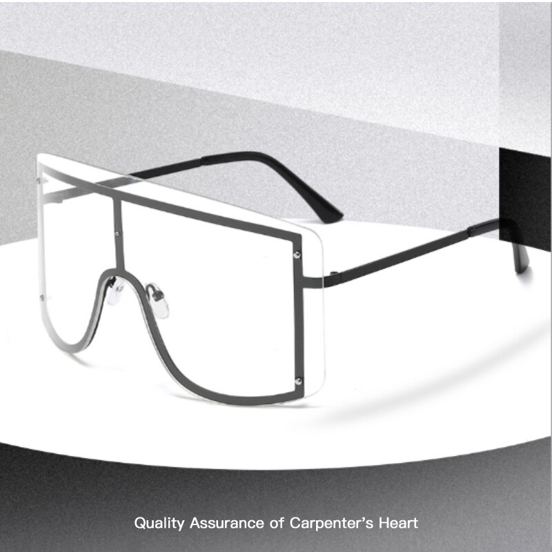 Gafas de sol de gran escala a prueba de viento, marco de Metal ultraligero, de una pieza, para conducción al aire libre, protector solar, adelgazantes, marco de Simple: 06