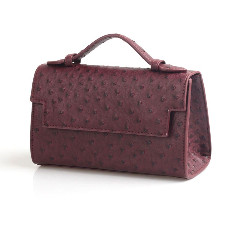 XMESSUN Nuove Donne di Borse In Pelle di Struzzo di Modo Da Sera di Disegno del Partito Del Sacchetto di Alta Qualità Femminile Alla Moda Del Sacchetto Della Borsa Sacchetti di Frizione: Ostrich Maroon