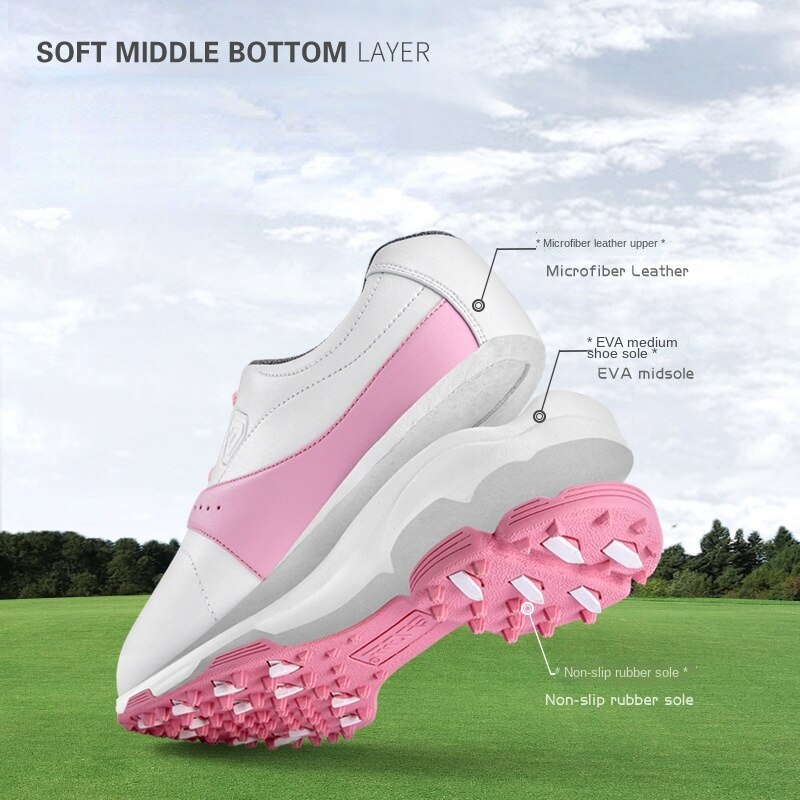 PGM damskie buty golfowe antypoślizgowe trampki podszycie polarowe damskie sportowe buty jesienno-zimowa Ecco wodoodporna odzież na co dzień XZ191