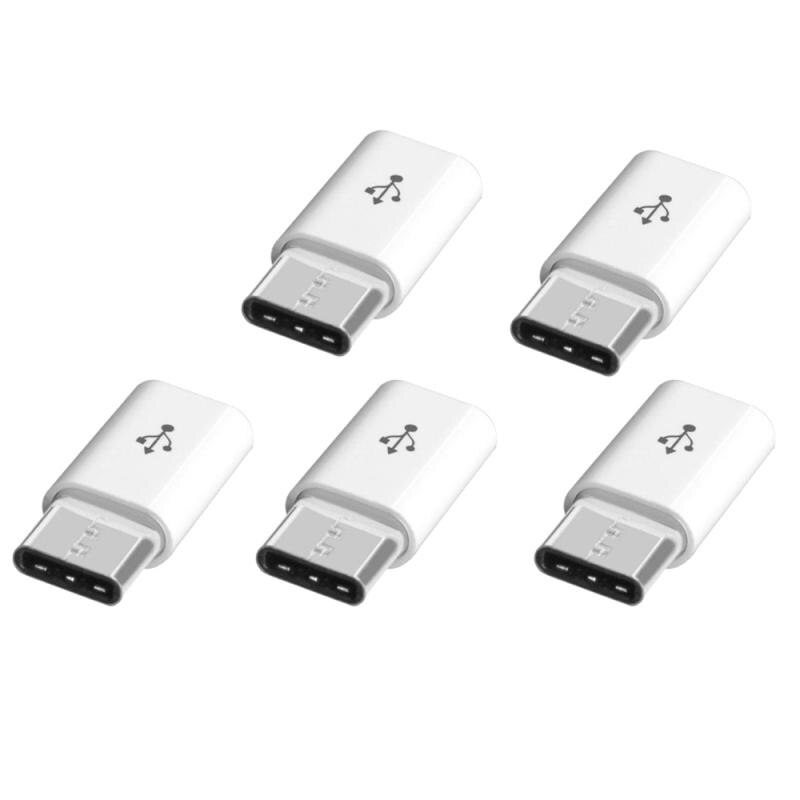 Neueste V8 Android OTG Typ-c Usb C Adapter Mikro Typ C Usb-c Usb 3,0 Für Schnittstelle praktisch Datenleitung Ladung Konverter: 5stck weiß