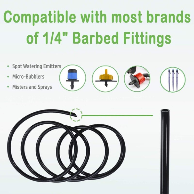 10meter 1/4inch Roll Soft PVC Micro tubing 7mmx4mm Poly Tubing Greenhouse Accessory Micro Drip Irrigation Fittings