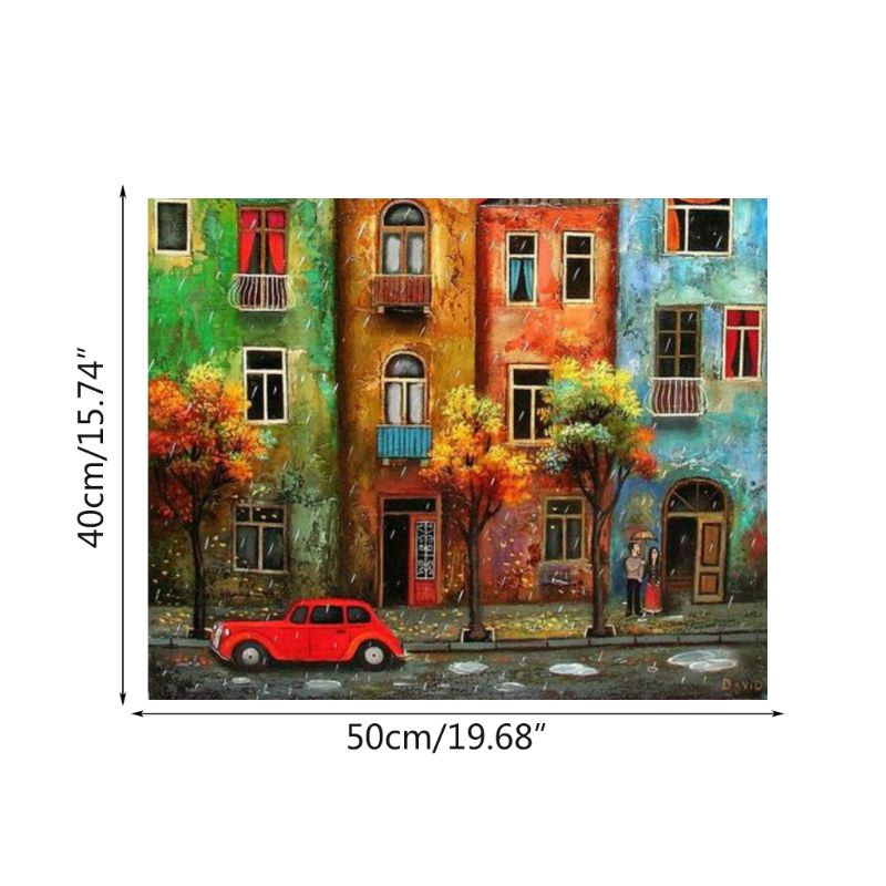 Rain DIY Oil Painting Paint By Numbers Kits with Brushes Acrylics Painting Kits on Canvas for Adults Kids Beginner