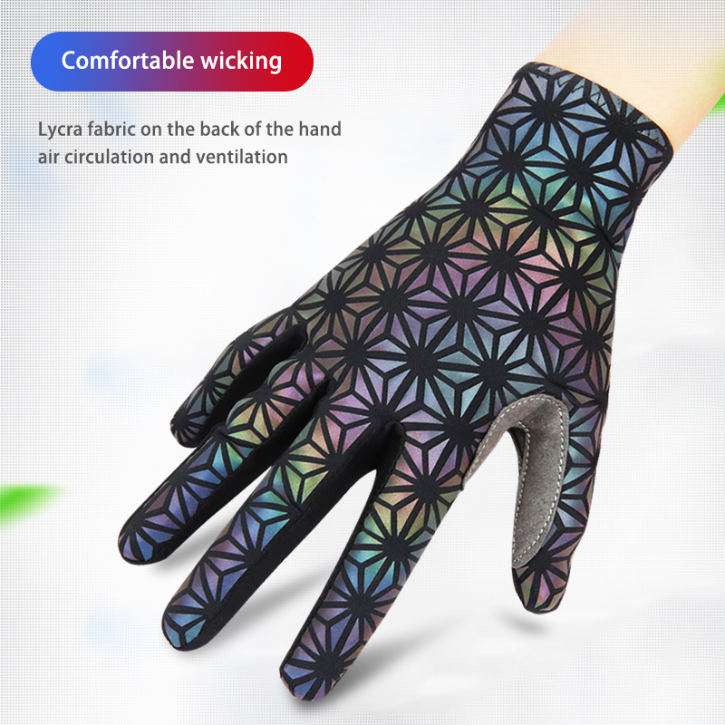 Giyo Cycling Gloves Colorful Luminous Full Finger Outdoor Sport Anti-slip MTB Mitten Reflection Dazzle Motorcycle Long Gloves