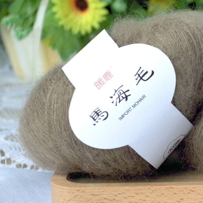 Fil de laine à tricoter en cachemire doux, Mohair T84E, bricolage, châle, écharpe, fil à Crochet, fournitures: 38