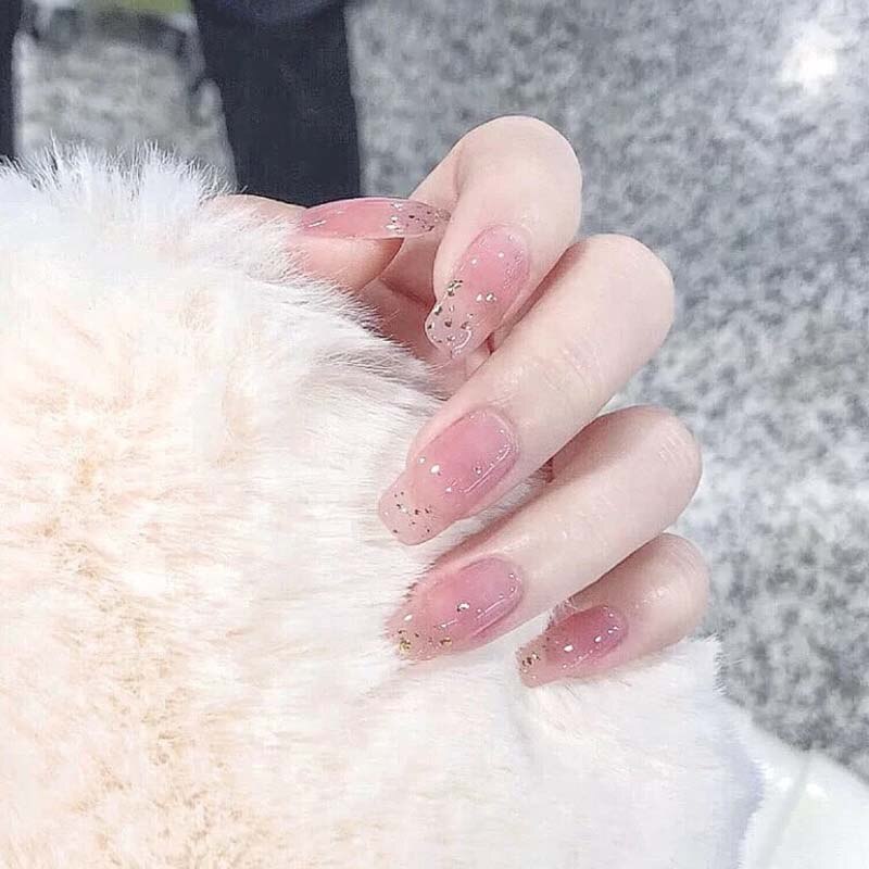 24 pièces/ensemble Dollar signe faux ongles détachable blanc pointu faux ongles décoration Nail Art outils presse sur faux ongles avec de la colle: R078