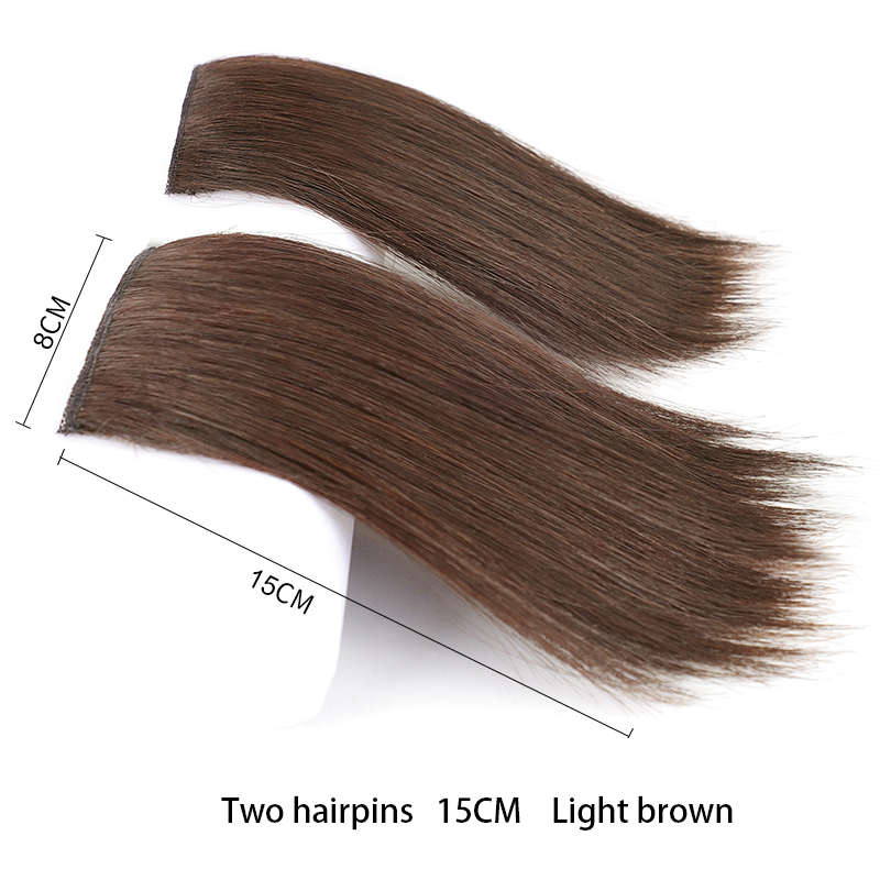 Pruikstuk onzichtbaar, pluiziger, dikker haar aan beide kanten, haarvervanging bovenop voor vrouwen: Natuurlijke kleur