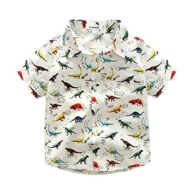 Dinosaurier Sommer Jungen Hemden Nette aufbringen Uniform Gerade freundlicher Hemd oben freundlicher Kleidung: 100