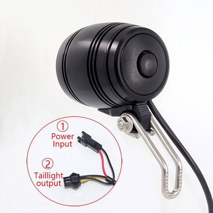 WEXPLORE Ebike Koplamp Ingebouwde Luidspreker Ingang 24V 36V 48V 100Lux LED Licht E Fiets Lamp Elektrische Fiets scooter Onderdelen