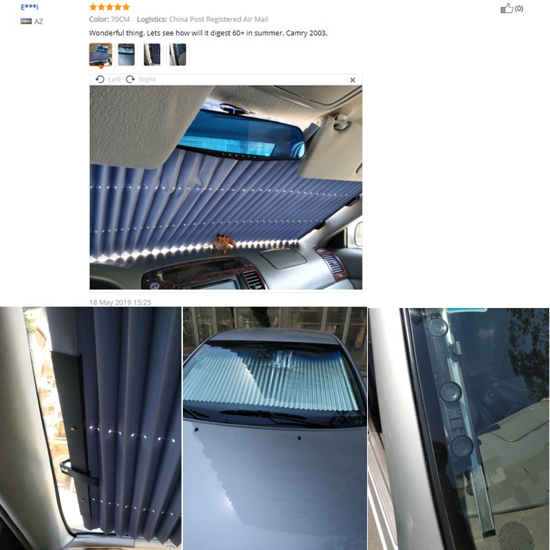 Car Retractable Curtain With Uv Protection Sunshade Car Window Sunshade Upgarde Retracta'ble SUV Truck Car Front Windshield