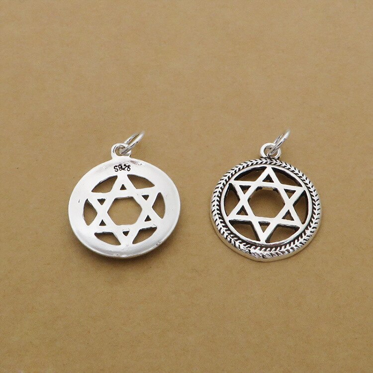 100% 925 Silver Star Charm Diy Armband Charme Kleine Ster Van David Hanger Diy Sieraden Geluksbrenger