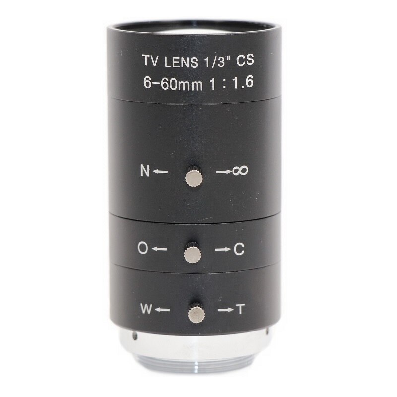 6-60mm linser megapixel 68-8 graders mtv cs montering infrarød nattesyn manuel zoom linse til cctv sikkerhedskamera