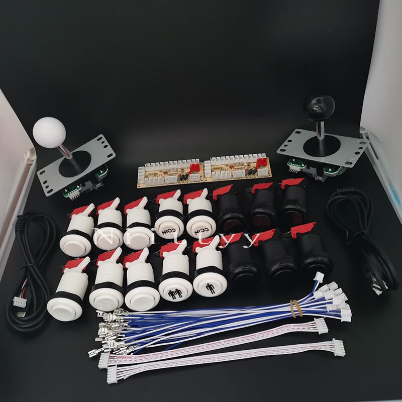 2 Player Arcade DIY Parts Kit 4/8 Way SANWA Joystick American Style Push Button Micro Switch Zero delay For PC Raspberry pi: 6