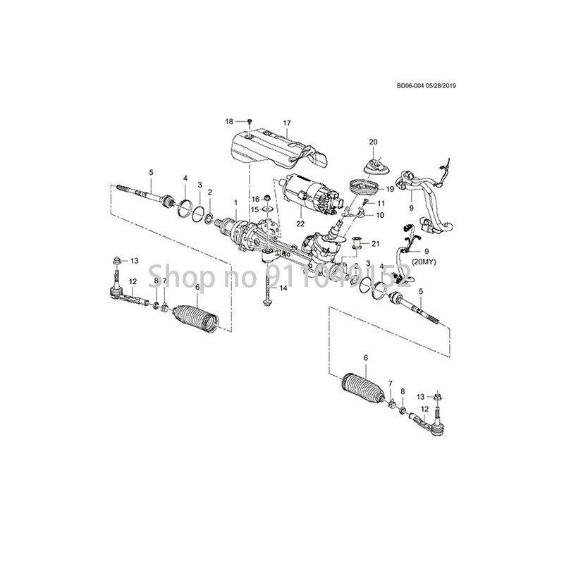 Car steering transmission mechanism inner tie rod -bui cko pe lch evr ol etc adi ll ac steering gear tie rod