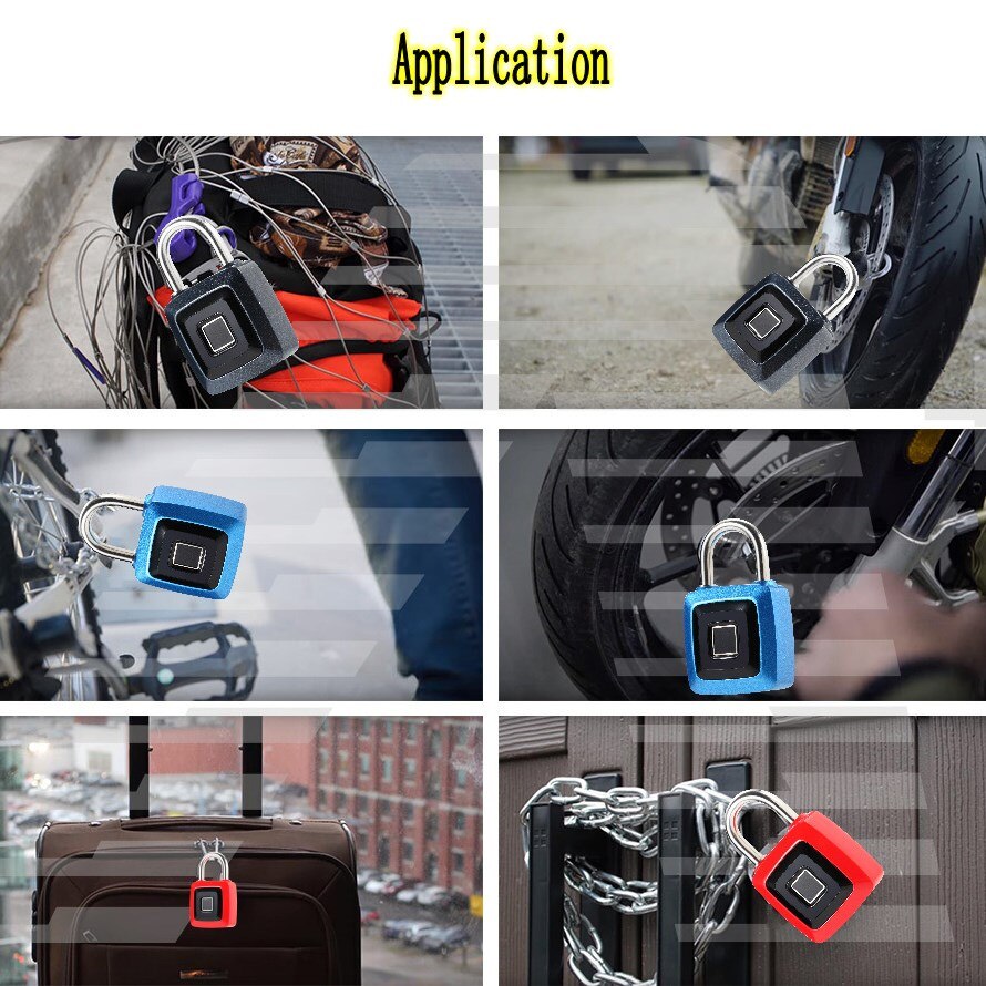 candado de bloqueo de huella digital inteligente con Bluetooth, batería sin llave, cerradura recargable USB IP65, cerradura de seguridad impermeable antirrobo para puerta