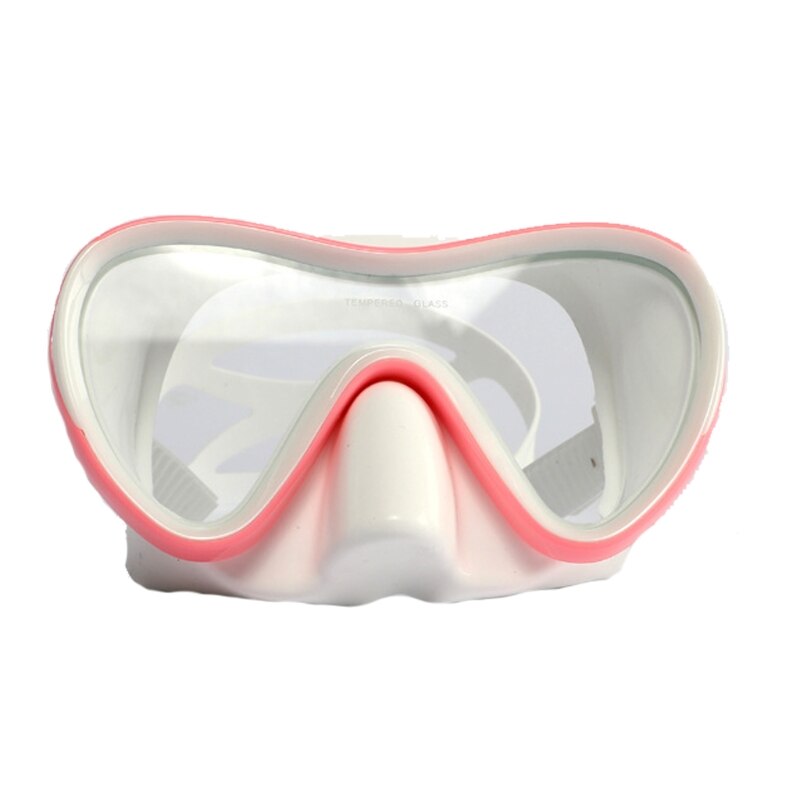 Snorkel Duikbril Zwemmen Masker Zwembril Met Neus Cover, anti-Fog Gehard Glas Scuba Masker Met Siliconen Band: White pink