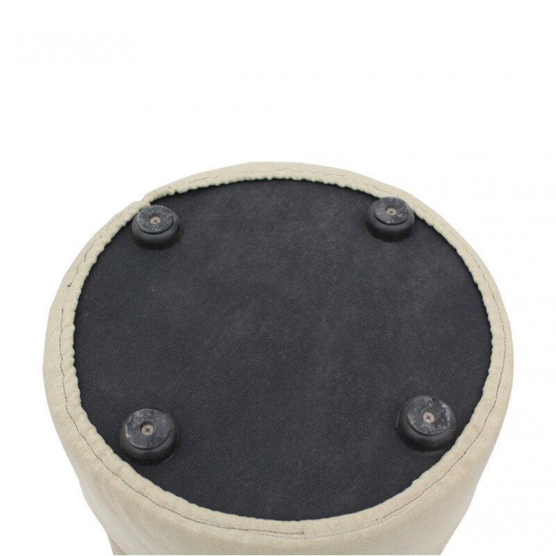 Rebecca Mobili Poef Seat Zitzak Poef Textuur Grijs Wit Licht 45x35x35