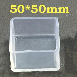 Møbler silikon benkapper føtter pads bord stol ben gulv føtter cap cover protector transparent møbelben: Kvadrat 50mm