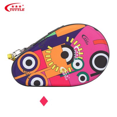 Tuttle Mode Multicolor Patroon Tafeltennis Racket Case Verdikte Duurzaam Ping Pong Bat Paddle Bag Hard Throwproof Draagbare: Model C