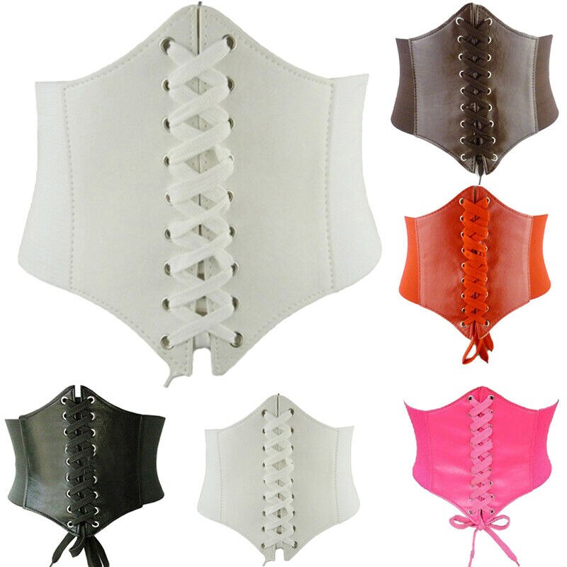 Casual Women Ladies Elastic Extra Wide Corset Tie High Waist Slimming Belt