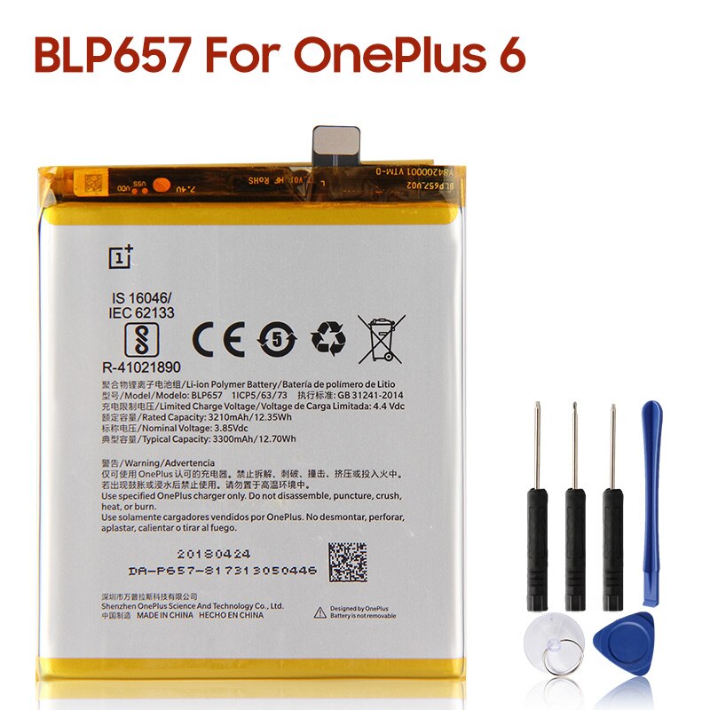 Original Ersatz Batterie BLP637 BLP685 BLP699 BLP743 BLP745 Für OnePlus 1 2 3T 5 5T 6 6T 7 7 Pro 7T 7T Pro Telefon Batterien