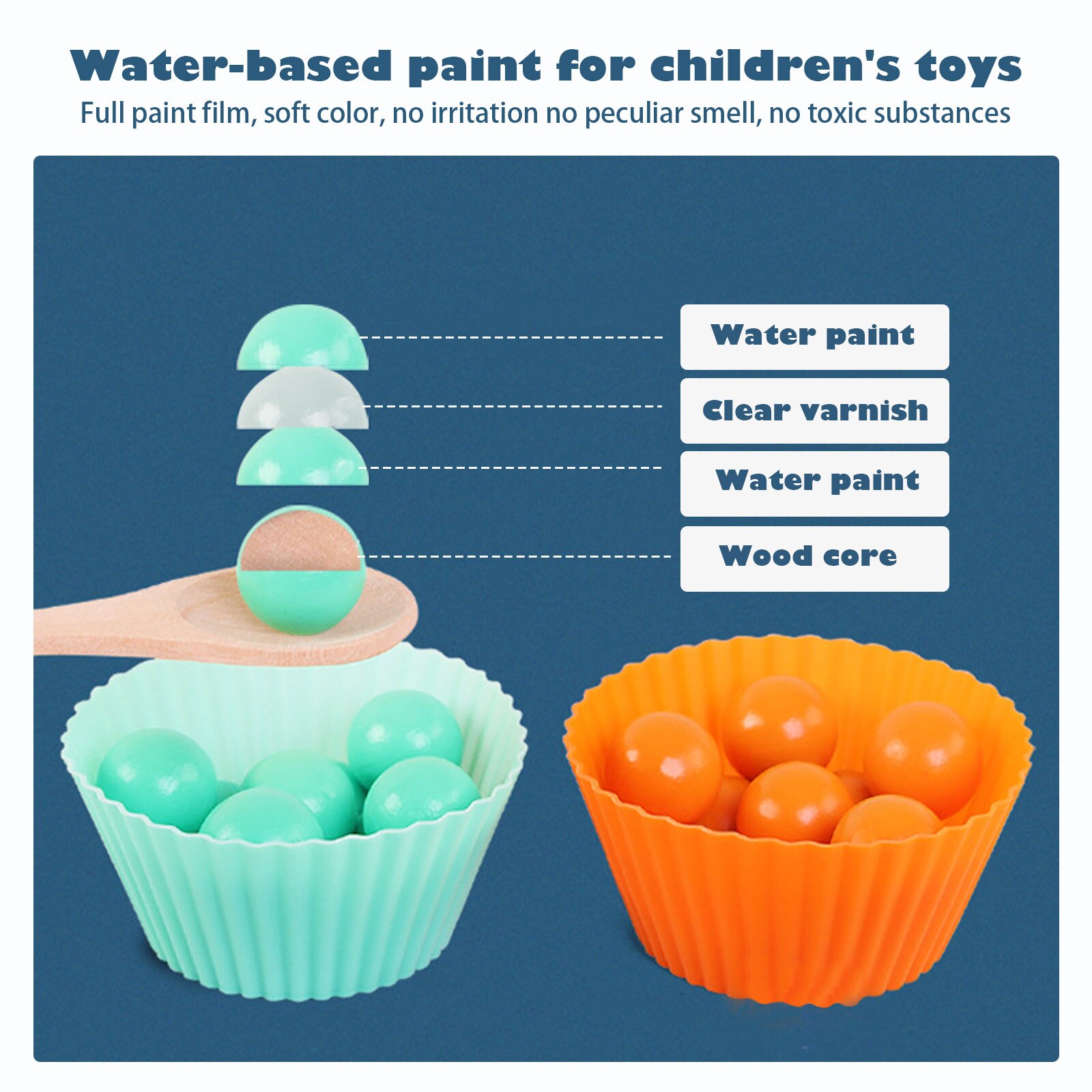 Wooden Rainbow Ball Elimination Game Kids Adults Interaction Puzzle Chess Board Games Set with Clip Spoon Xmas for Children