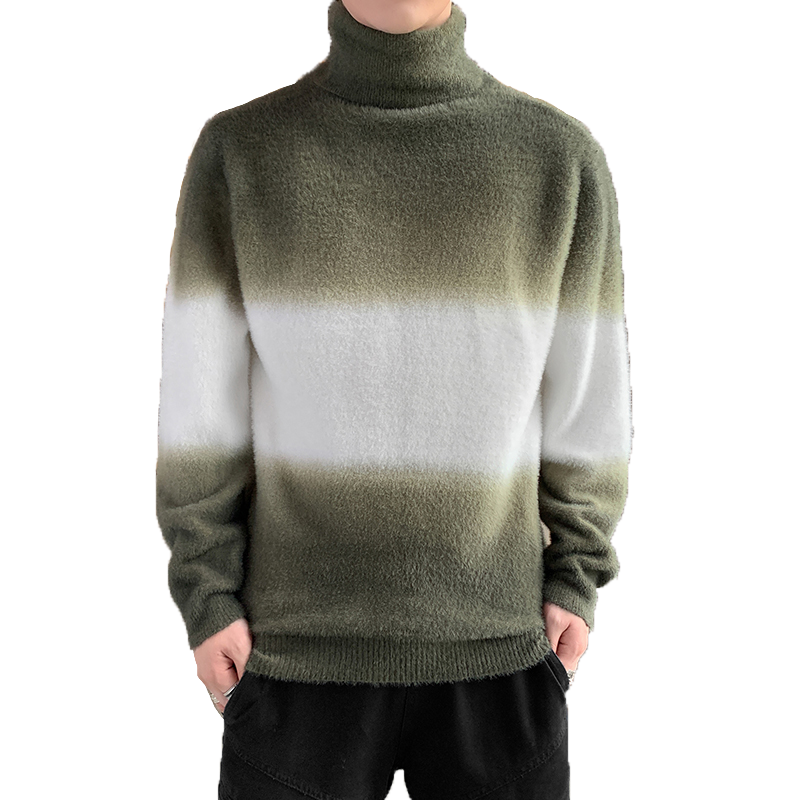 Winter hoge hals dikke warme trui heren coltrui merk heren truien slim fit pullover heren breigoed heren dubbele kraag