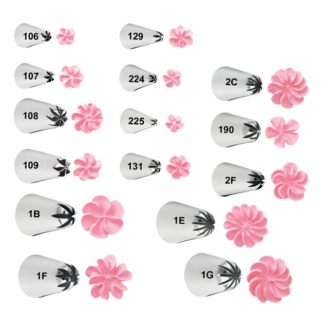 1-Piece Beautiful Flowers Nozzles Piping Tips Frosting Cake Decorating Tip for Kids Baking & Pastry Tools