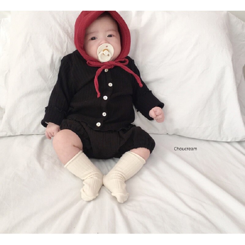 Ensemble de chapeaux bouffants pour bébés filles et garçons, couvre-couche de noël rouge pour nourrissons, 100% coton, accessoires Photo solides,