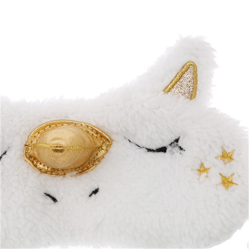 Mode Slaapmasker Eye Cover Gezondheidszorg Carton Leuke Gezicht Eenhoorn Oogmasker Slaapmasker Shading Slaap Katoen Goggles Oogmasker 1 Pc