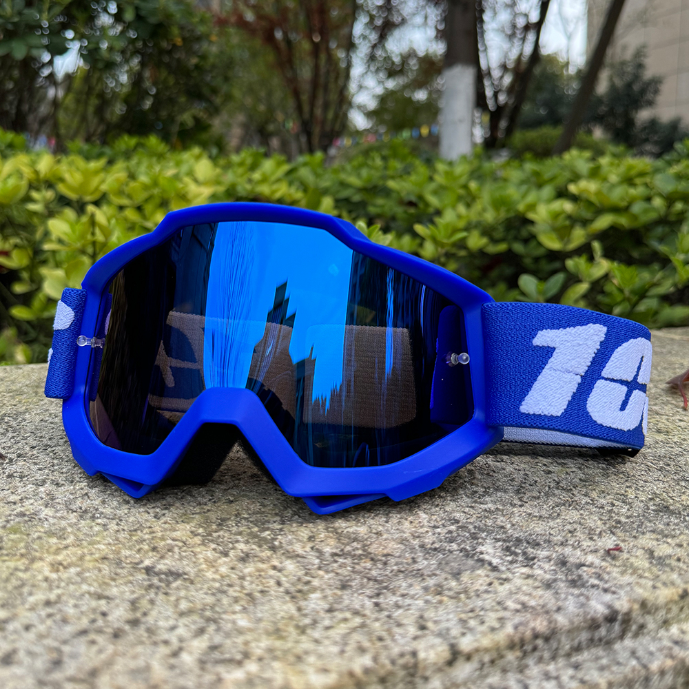 Neue Männer Moto-Cross Brille Motorrad Brille Enduro Anti-Nebel Radfahren Moto Schmutz Fahrrad MX MTB Reiten Sonnenbrille HD Verspiegelte objektiv: Champagner