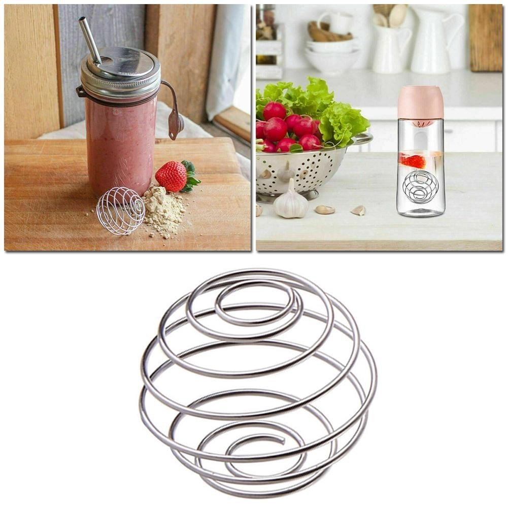 1pc rustfrit stål rørebold blandet shaker flaske flaske bar juice protein mælk drikke gadgets vand blande mixer sæt