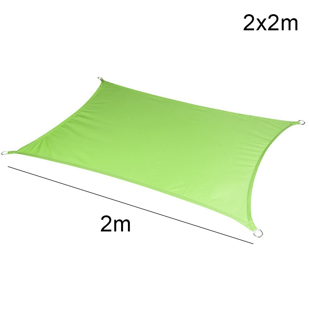 Sun Shade Sail Waterproof UV Block Awning Sun Shading Net Outdoor Sun Shelter for Patio Pool Garden Yard Lawn Carport: green / 2*2M